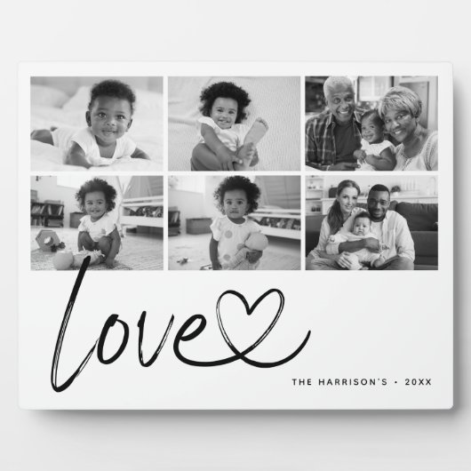 Moderne Liefde 6 Foto Collage Fotoplaat (Voorkant)