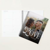 Moderne liefde Aangepaste trouw 2 foto's koppels Planner (Display)