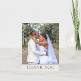 Moderne liefde aangepaste trouw- bedankjes notitiekaartje