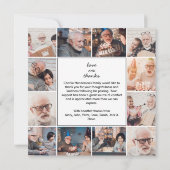 Moderne Liefde & Bedankt 20-foto Begrafenis/Rouw (Achterkant)