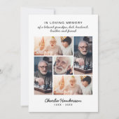 Moderne Liefde & Bedankt 5-foto Begrafenis/Verdiep (Voorkant)