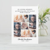 Moderne Liefde & Bedankt 5-foto Begrafenis/Verdiep (Staand voorkant)