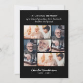 Moderne Liefde & Bedankt 5-foto Begrafenis/Verdiep (Voorkant)