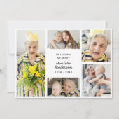 Moderne Liefde & Bedankt 6-foto begrafenis/sympath (Voorkant)