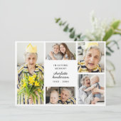 Moderne Liefde & Bedankt 6-foto begrafenis/sympath (Staand voorkant)