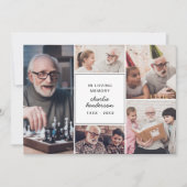 Moderne Liefde & Bedankt 6-foto Begrafenis/Verdiep (Voorkant)