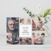 Moderne Liefde & Bedankt 6-foto Begrafenis/Verdiep (Staand voorkant)