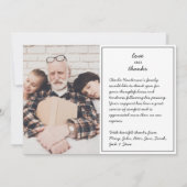 Moderne Liefde & Bedankt 6-foto Begrafenis/Verdiep (Achterkant)