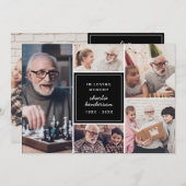 Moderne Liefde & Bedankt 6-foto Begrafenis/Verdiep (Voorkant / Achterkant)