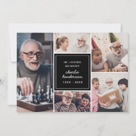 Moderne Liefde & Bedankt 6-foto Begrafenis/Verdiep