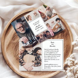 Moderne Liefde & Bedankt 6-foto Begrafenis/Verdiep