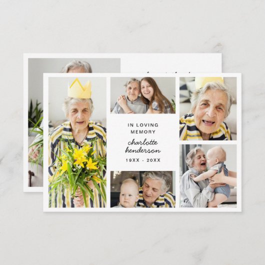 Moderne Liefde & Bedankt 6-foto sympathie (Voorkant / Achterkant)