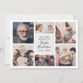 Moderne Liefde & Bedankt 7-foto Begrafenis/Verdiep (Voorkant)