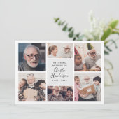 Moderne Liefde & Bedankt 7-foto Begrafenis/Verdiep (Staand voorkant)