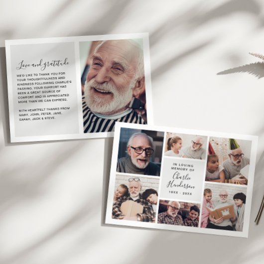 Moderne Liefde & Bedankt 7-foto Begrafenis/Verdiep