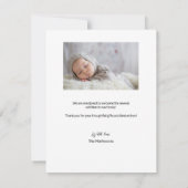 Moderne Liefde & Bedankt Baby Fotogrid Geboortesta (Achterkant)