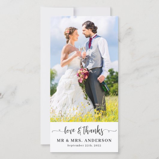 Moderne Liefde & Bedankt Custom Pas getrouwd Fotob (Voorkant)
