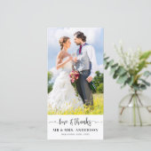 Moderne Liefde & Bedankt Custom Pas getrouwd Fotob (Staand voorkant)