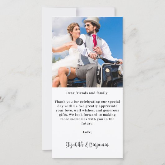 Moderne Liefde & Bedankt Custom Pas getrouwd Fotob (Achterkant)