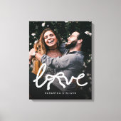 Moderne Liefde Boog Typografie Koppel Aangepaste F Canvas Afdruk (Voorkant)