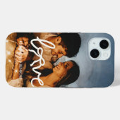 Moderne Liefde Boog Typografie Koppel Aangepaste F Case-Mate iPhone Case (Achterkant (horizontaal))