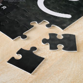 Moderne Liefde Boog Typografie Koppel Aangepaste F Legpuzzel (Zijkant)