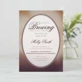 Moderne Liefde Brouwt Bruiloft Coffee Bruiloftfees Kaart (Staand voorkant)