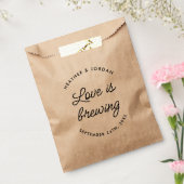 Moderne Liefde Brouwt Trouwkoffie Favor Bedankzakje (Gezegeld)
