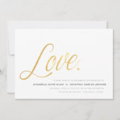 Moderne liefde bruiloft uitnodiging (Voorkant)