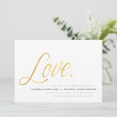 Moderne liefde bruiloft uitnodiging (Staand voorkant)