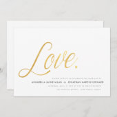 Moderne liefde bruiloft uitnodiging (Voorkant / Achterkant)