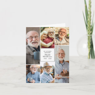 Moderne Liefde & Dank Betuiging Condoleance 8-foto Bedankkaart