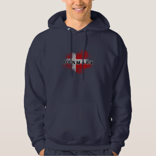Moderne Liefde Denemarken Vlag Scandinavië Souveni Hoodie