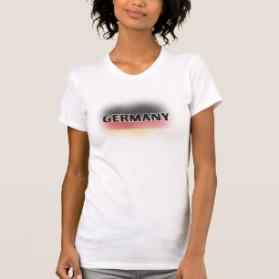 Moderne Liefde Duitsland Vlag Europa Souvenir T-shirt