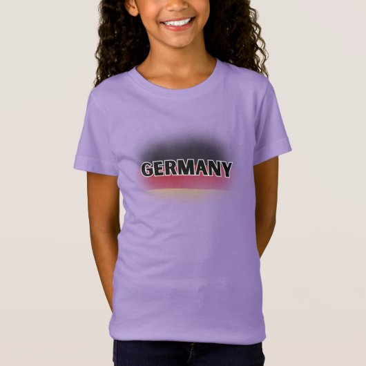 Moderne liefde Duitsland Vlag Europa Souvenir T-shirt (Voorkant)