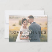 Moderne liefde en Bedankt 2 Fotobruiloft Hartelijk (Voorkant)