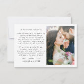 Moderne liefde en Bedankt 2 Fotobruiloft Hartelijk (Achterkant)