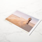 Moderne liefde en Bedankt 2 Fotobruiloft Hartelijk Folie Uitnodiging (Gedraaid)