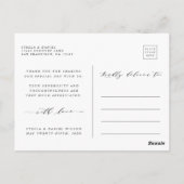 Moderne liefde en Bedankt 4 Fotobruiloft Hartelijk Briefkaart (Achterkant)