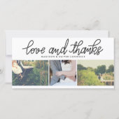 Moderne liefde en Bedankt bruiloft drie foto colla (Voorkant)