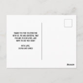 Moderne liefde en Bedankt Dank je huwelijk Briefkaart (Achterkant)