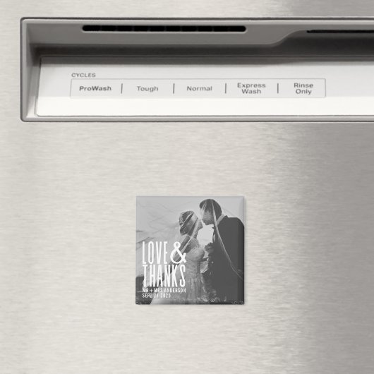 Moderne liefde en Bedankt Dank je huwelijk Magneet (Insitu (Vaatwasser))