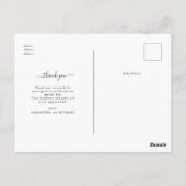 Moderne Liefde en Bedankt Foto Baby shower Dank U Briefkaart (Achterkant)