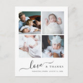 Moderne Liefde en Bedankt Foto Baby shower Dank U Briefkaart (Voorkant)