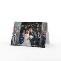 Moderne Liefde en Bedankt Foto Simple Wedding