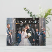 Moderne Liefde en Bedankt Foto Simple Wedding (Staand voorkant)