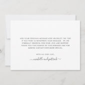 Moderne Liefde en Bedankt Foto Simple Wedding (Achterkant)