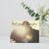 Moderne liefde en Bedankt | Koppel Foto2 Briefkaart (Staand voorkant)