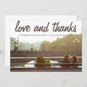 Moderne liefde en Bedankt | Paar foto (Voorkant / Achterkant)