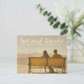 Moderne liefde en Bedankt | Paar foto Briefkaart (Staand voorkant)